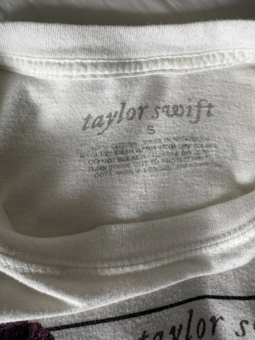 Taylor Swift Folklore "Seven" Lyrics Tshirt - Picture 3 of 3